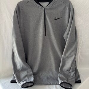 Nike Men's Performance Gray Quarter-Zip Jacket